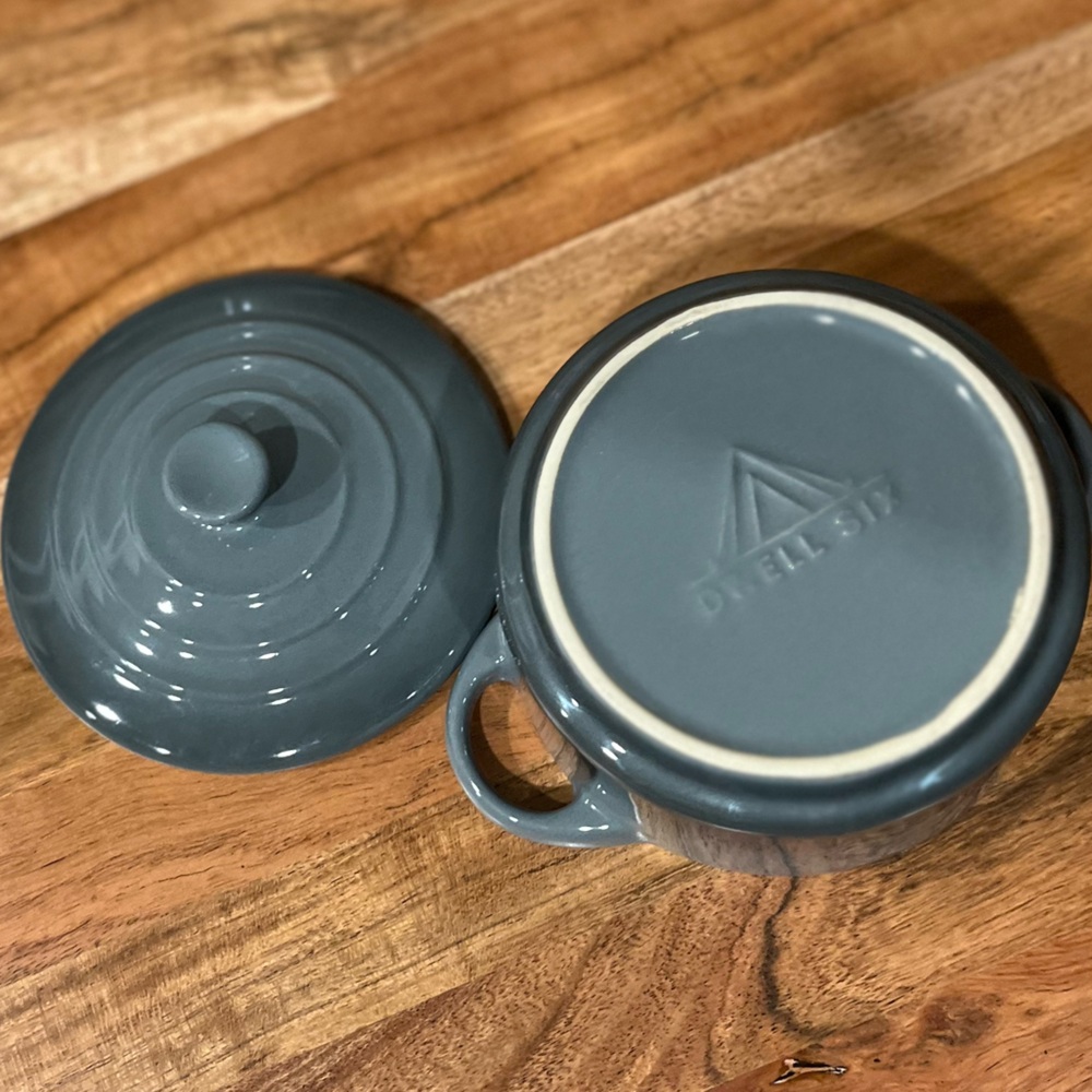 Dwell Six Mini Cocotte – Gray-Blue Enameled Cast Iron Mini